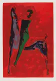 Gran Cavaliere by Marino Marini, 1978, Etching and aquatint in colors, on Rives BFK paper, with full margins, sold Oct 2017