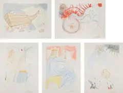 Our Historical Heritage by Salvador Dalí, 1975, The complete set of 11 etchings with stencil hand-coloring, on Arches paper, with full margins, contained in the origina, sold Oct 2017