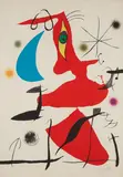Oda à Joan Miró (Ode to Joan Miró): plate VII by Joan Miró, 1973, Lithograph in colors, on Guarro paper, the full sheet, sold Oct 2017
