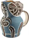 Pablo Picasso, Gothic Pitcher with Leaves (Pichet gothique aux feuilles), 1952, White earthenware turned pitcher painted in colors, knife engraved and glazed in the interior; ceramic, Madoura edition