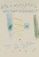 Sala Gaspar poster by Pablo Picasso, 1961, Lithograph in colors, on Rives BFK paper, the full sheet, sold Oct 2017