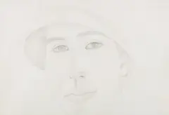 The Red Cap by Alex Katz, 1989, Drawing in graphite, on Arches paper, sold Oct 2017