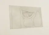 Ben Nicholson, Turkish Sundial Between Two Turkish Forms, 1967, Etching, on Zerkall Bütten paper, with full margins