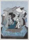 Deux (Second Part) by David Hockney, 1991, Lithograph in colors, on Rives BFK paper, with full margins, sold Oct 2017
