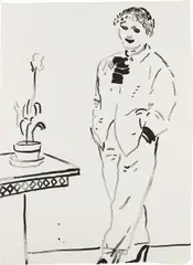 David Hockney, Celia Amused, 1979, Lithograph, on Japanese Toyoshi paper, the full sheet