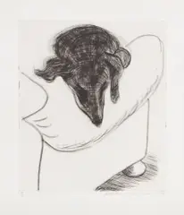 Dog Etching No. 10, from Dog Wall by David Hockney, 1998, Etching, on Somerset paper, with full margins, sold Oct 2017