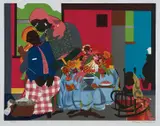 Romare Bearden, Morning, 1979, Lithograph in colors, on Somerset paper, with full margins