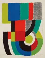 New York II by Sonia Delaunay, 1973, Lithograph in colors, on Arches paper, with full margins, sold Oct 2017