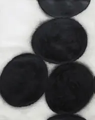Six Black Eggs by Donald Sultan, 1989, Drawing in charcoal, on heavy wove paper, sold Oct 2017
