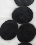 Donald Sultan, Six Black Eggs, 1989, Drawing in charcoal, on heavy wove paper