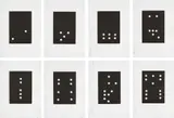 Donald Sultan, Dominoes, 1990, The complete set of 28 aquatints, on Twinrocker paper, with full margins, all contained in the original dark gray portfolio