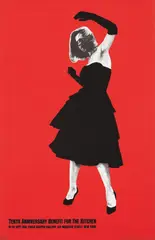 Tenth Anniversary Benefit for the Kitchen by Robert Longo, 1981, Screenprint in colors, on wove paper, the full sheet, sold Oct 2017