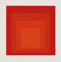 I-S a by Josef Albers, 1968, Screenprint in colors, on German Etching paper, with full margins, sold Oct 2017