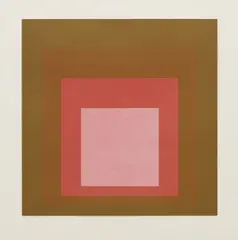 I-S LXXI b by Josef Albers, 1971, Screenprint in colors, on American Etching paper, with full margins, sold Oct 2017