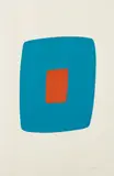 Light Blue with Orange (Bleu Clair avec Orange), from the Suite of Twenty-Seven Color Lithographs by Ellsworth Kelly, 1964-65, Lithograph in colors, on Rives BFK paper, with full margins, sold Oct 2017