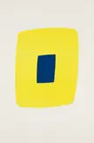 Yellow with Dark Blue (Jaune avec Bleu Foncé), from the Suite of Twenty-Seven Color Lithographs by Ellsworth Kelly, 1964-65, Lithograph in colors, on Rives BFK paper, with full margins,, sold Oct 2017