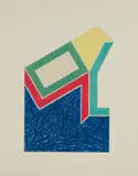 Moultonville, from Eccentric Polygons by Frank Stella, 1974, Lithograph and screenprint in colors, on Arches paper, with full margins, sold Oct 2017