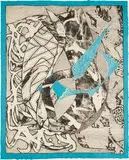 Frank Stella, Swan Engraving Blue, from Swan Engravings, 1983, Etching, relief, engraving in colors, on TGL handmade paper, the full sheet