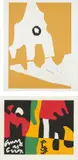 Various Artists, X + X (Ten Works by Ten Painters): three works, 1964, Three screenprints, one with die-cut and one with collage in colors, on wove paper, with full margins, two contained in the original wove paper folders