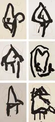 Beau Geste pour Lucrece by Robert Motherwell, 1989, The complete set of six lithographs in colors, on various papers, the full sheets, with the accompanying six poems by Ma, sold Oct 2017