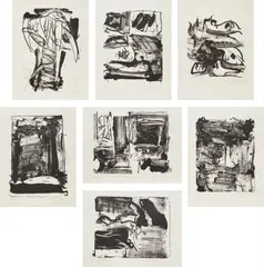 The Archaics by Grace Hartigan, 1966, The complete set of seven lithographs, on Italia Magnani paper, with full margins, sold Oct 2017
