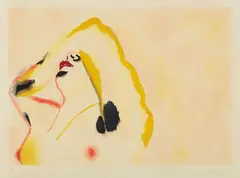Francesco Clemente, Morning, 1982, Woodcut in colors, on Kozo paper, with full margins