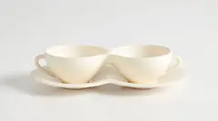 Mona Hatoum, T42, 1993-98, Fine stoneware multiple in two parts (cup and saucer)