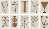 Tim Rollins & K.O.S., Amerika: ten works, 1988, Ten drawings in metallic ink and graphite, on book pages from Franz Kafkas 'Amerika'