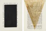 Tim Rollins & K.O.S., Black Alice; and A Journal of the Plague Year, 1988, Two works, including one screenprint, and one drawing in goat's blood, on book pages, the full sheets