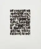 Glenn Ligon, White #1, 1995, Etching with aquatint, sugarlift and softground, on Somerset Textured paper, with full margins