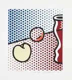 Roy Lichtenstein, Still Life with Red Jar, 1994, Screenprint in colors, on Lanaquarelle Watercolor paper, with full margins