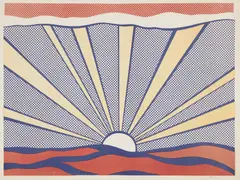Roy Lichtenstein, Sunrise, 1965, Offset lithograph in colors, on lightweight wove paper, with full margins