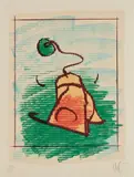 Claes Oldenburg, Tea Bag, 1972, Lithograph in colors, on Auvergne handmade paper, with full margins
