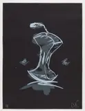 Claes Oldenburg, Apple Core - Winter, 1990, Lithograph in colors, on Arches Cover Black paper, with full margins