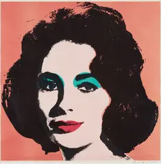 Liz by Andy Warhol, 1964, Offset lithograph in colors, on wove paper, with full margins, sold Oct 2017