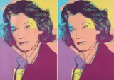 Mildred Scheel by Andy Warhol, 1980, Screenprint in colors with diamond dust, on Arches 88 paper, the full sheet, sold Oct 2017