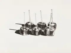 Suckers (State I) by Wayne Thiebaud, 1968, Lithograph, on Rives BFK paper, with full margins, sold Oct 2017