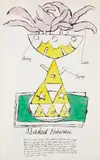 Andy Warhol, Baked Hawaii, from Wild Raspberries, 1959, Offset lithograph with hand-coloring in watercolor, on laid paper, the full sheet