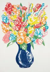 Flowers by Jeff Koons, 2001, Lithograph in colors, on Somerset Velvet paper, with full margins, sold Oct 2017