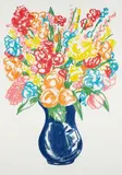 Jeff Koons, Flowers, 2001, Lithograph in colors, on Somerset Velvet paper, with full margins