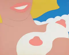 Nude, from 11 Pop Artists, Volume II by Tom Wesselmann, 1965, Screenprint in colors, on wove paper, the full sheet,, sold Oct 2017