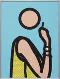 Ruth With Cigarette by Julian Opie, 2005-06, Lambda print in colors, on Fujicolour digital archival paper, matt-sealed and drymounted to Dibond (as issued), containe, offered Oct 2017