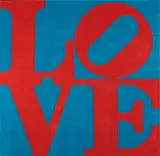 Robert Indiana, Chosen Love, 1995, Handgewebter Teppich aus Wolle