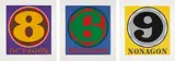 Robert Indiana, Hexagon; Octagon; and Nonagon, from Polygons, 1975, Three screenprints in colors, on Arches 88 paper, with full margins