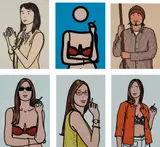 Twenty Six Portraits by Julian Opie, 2006, The complete book of 26 prints in colors, including five screenprints tipped-in and five Lambda prints, and 16 lithograp, sold Oct 2017