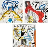 Keith Haring, Apocalypse 3; 4; and 8, 1988, Three screenprints in colors, on wove paper, the full sheets