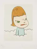 In the Clouds by Yoshitomo Nara, 2003, Lithograph in colors, on Arches paper, with full margins, sold Oct 2017