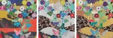 Korin: Dark Matter; Korin: Pure White; and Korin: The Time of Celebration by Takashi Murakami, 2015, Three offset lithographs in colors, on smooth wove paper, the full sheets, sold Oct 2017