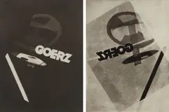 László Moholy-Nagy, Photogram studies for Goerz (negative and positive), 1925, Two gelatin silver prints, printed 1926-1929