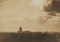 Charles Marville, Sky Study, Paris, 1856-1857, Salt print, mounted